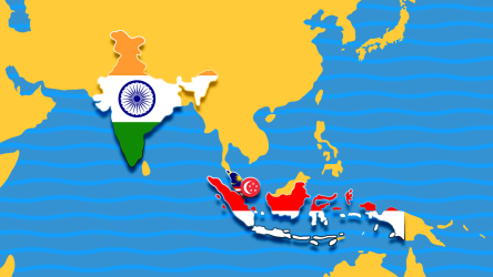 India, Singapore, Indonesia